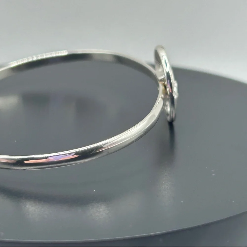 Shiny Capricorn Silver Cuff Bracelet